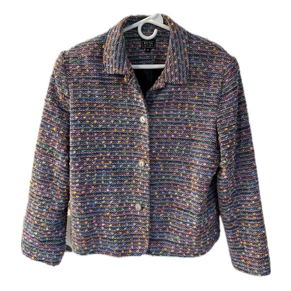 Multicolor Tweed Blazer
